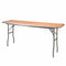 Chivari 72" x 18" (6 Foot) Rectangle Heavy Duty Plywood Folding Table with Steel Skeleton™ TPLYRT7218M-ST-AX