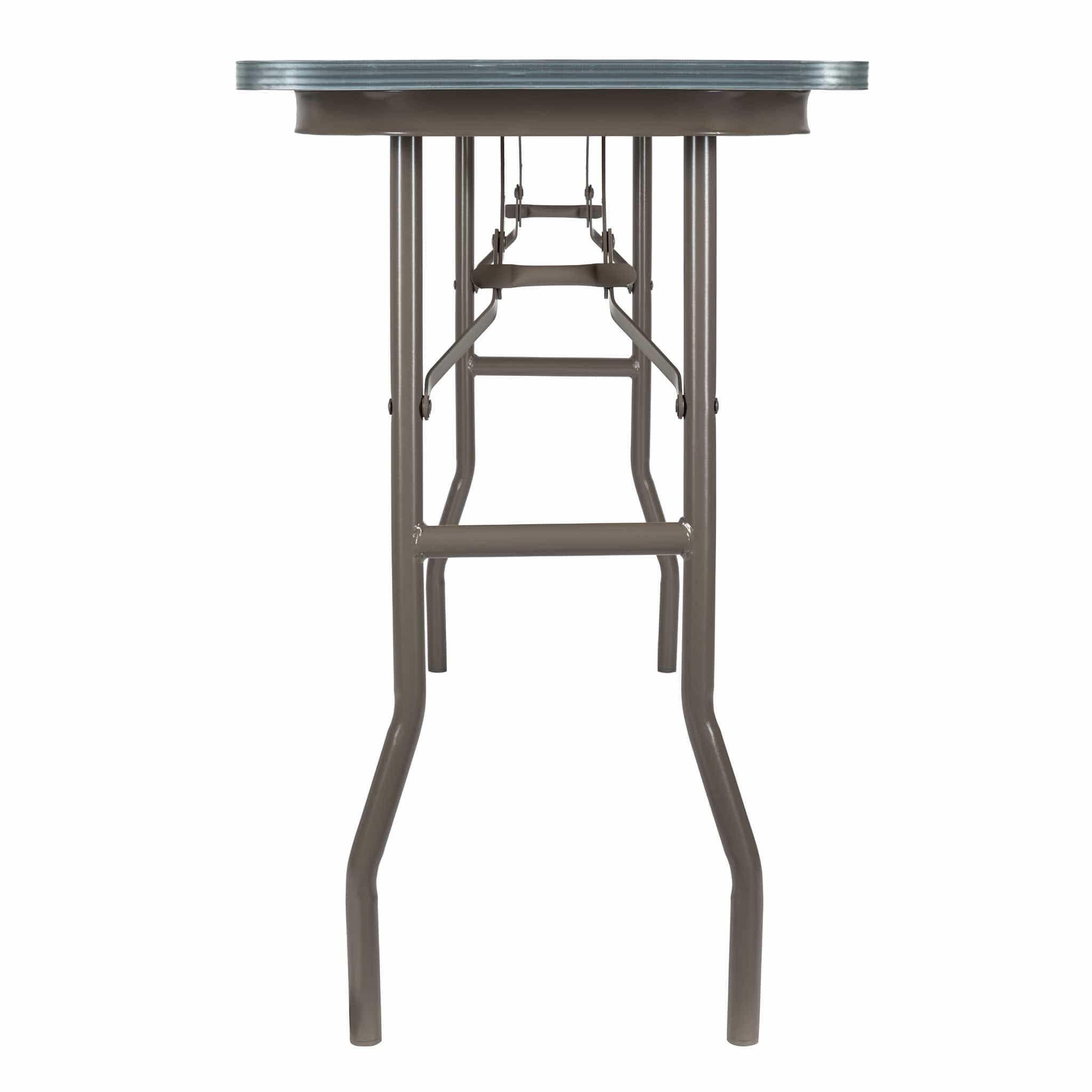 Chivari 72" x 18" (6 Foot) Rectangle Heavy Duty Plywood Folding Table with Steel Skeleton™ TPLYRT7218M-ST-AX