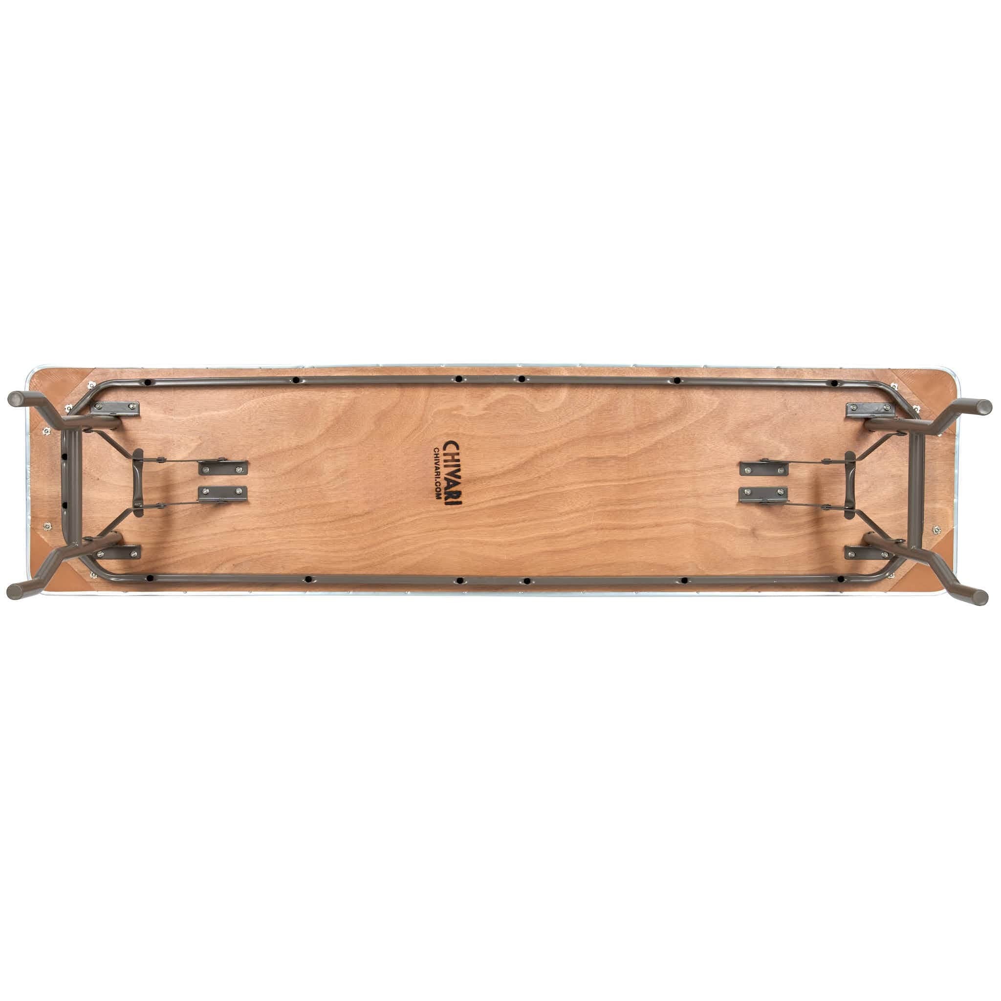 Chivari 72" x 18" (6 Foot) Rectangle Heavy Duty Plywood Folding Table with Steel Skeleton™ TPLYRT7218M-ST-AX