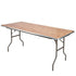 Chivari 72" x 30" (6 Foot) Rectangle Heavy Duty Plywood Folding Table with Steel Skeleton™ TPLYRT7230M-ST-AX