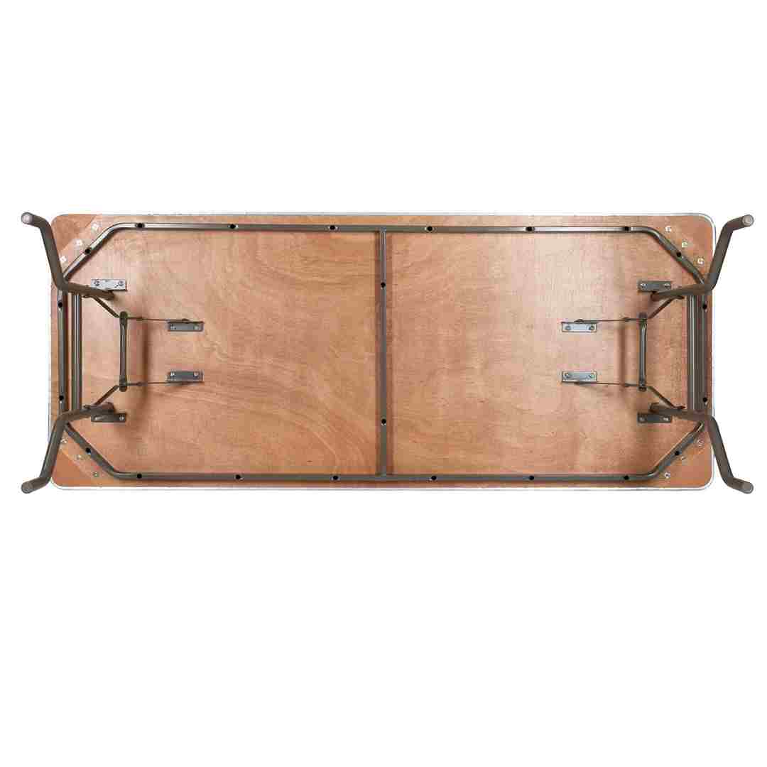 Chivari 72" x 30" (6 Foot) Rectangle Heavy Duty Plywood Folding Table with Steel Skeleton™ TPLYRT7230M-ST-AX