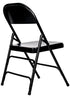Chivari 48 Black Metal Folding Chairs + 6  Heavy DutyPlastic 72x30 Banquet Tables + Hybrid Folding Chair and Banquet Table  Cart CFMBL-48-6RT-KT