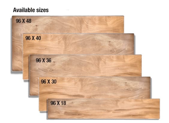 Chivari 96" x 30" (8 Foot) Rectangle Heavy Duty Plywood Folding Table TPLYRT9630M-AX-T
