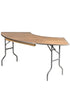 84"x30" Serpentine "Heavy Duty" Plywood Folding Banquet Table, Includes FREE METAL EDGE UPGRADE