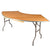 Chivari 84" Serpentine Heavy Duty Natural Plywood Folding Table TPLYSRP84MG-AX-T