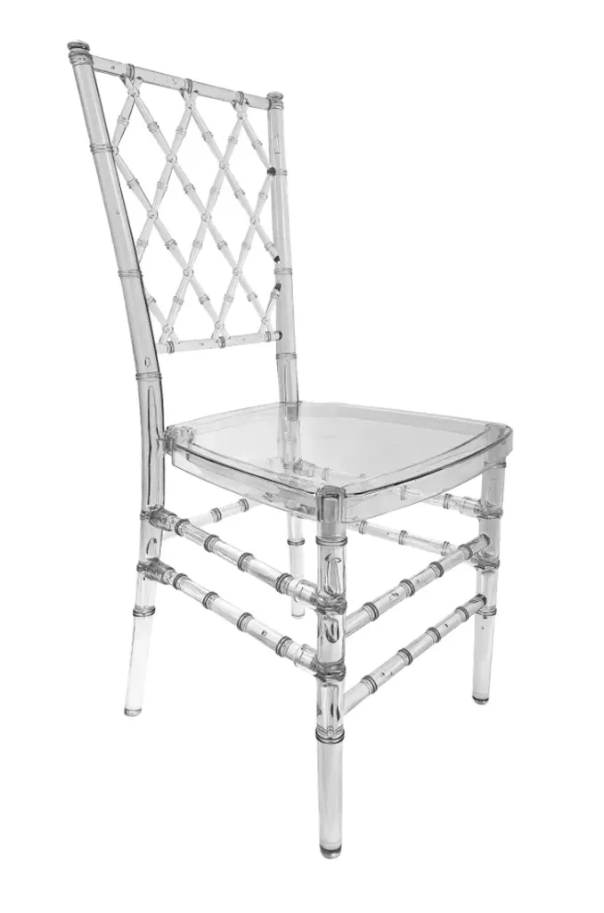 Chivari Clear Resin ProClear Diamond Back Chair - 2 Pack - Some Assembly Required CDRC2-U-ZG-T-2