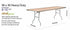 Chivari 96" x 30" (8 Foot) Rectangle Heavy Duty Plywood Folding Table TPLYRT9630M-AX-T
