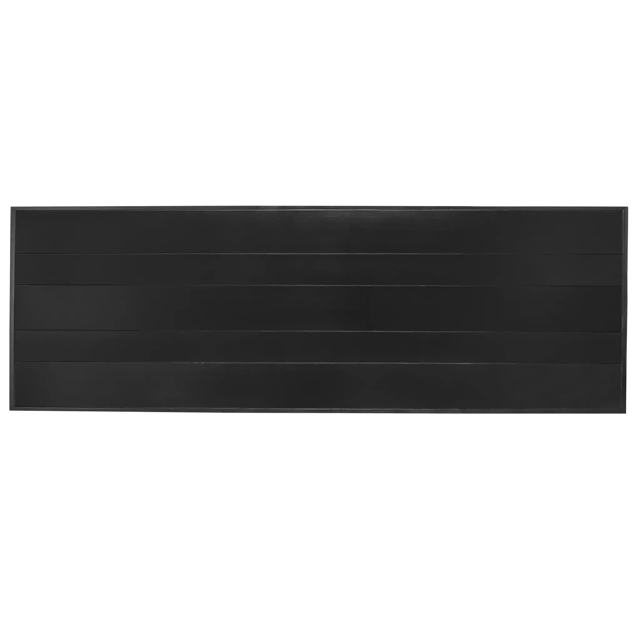 Chivari 96" x 30" Black Farm Table Conversion Kit for Banquet Tables TFARMCKT9630-BLK-AX-T