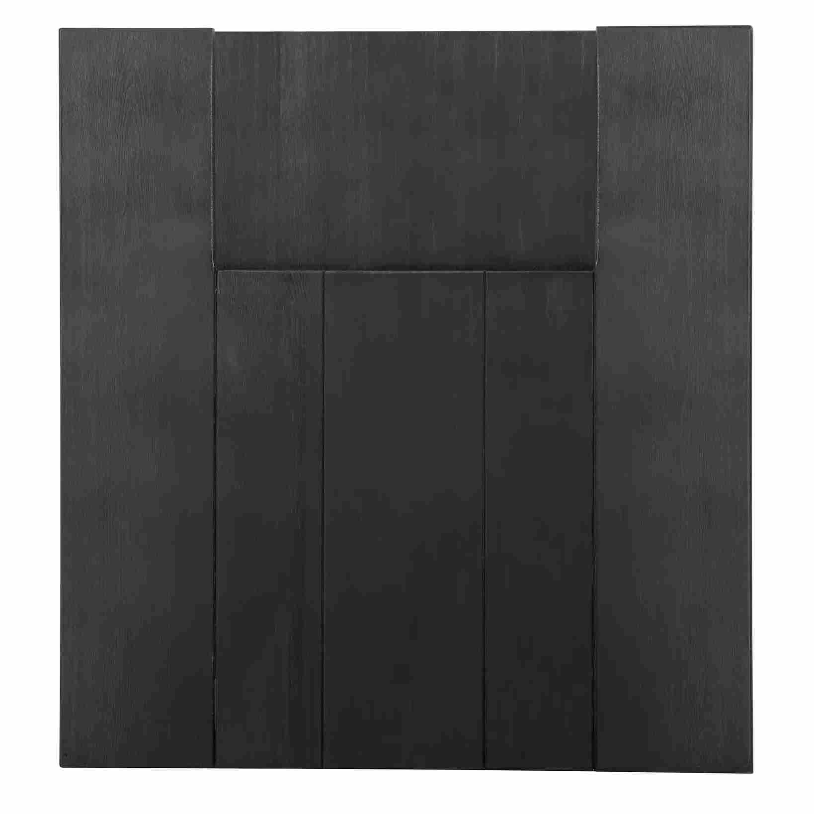 Chivari 96" x 30" Black Farm Table Conversion Kit for Banquet Tables TFARMCKT9630-BLK-AX-T