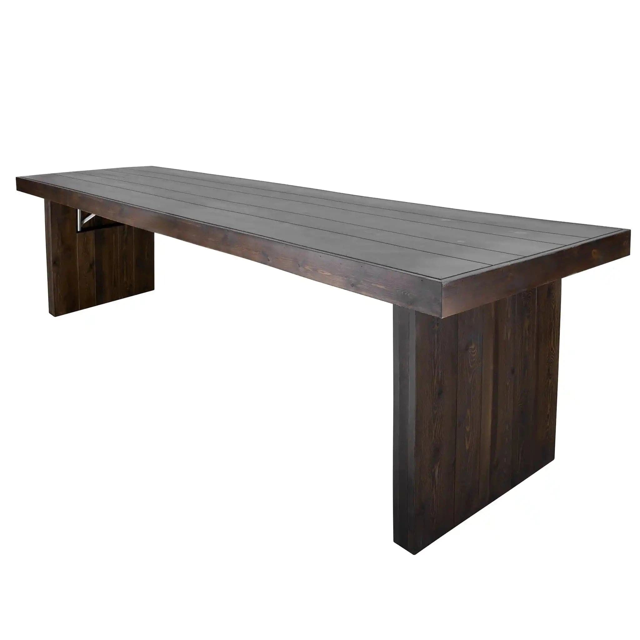 Chivari 96" x 30" Fruitwood Farm Table Conversion Kit for Banquet Tables TFARMCKT9630-FTW-AX-T
