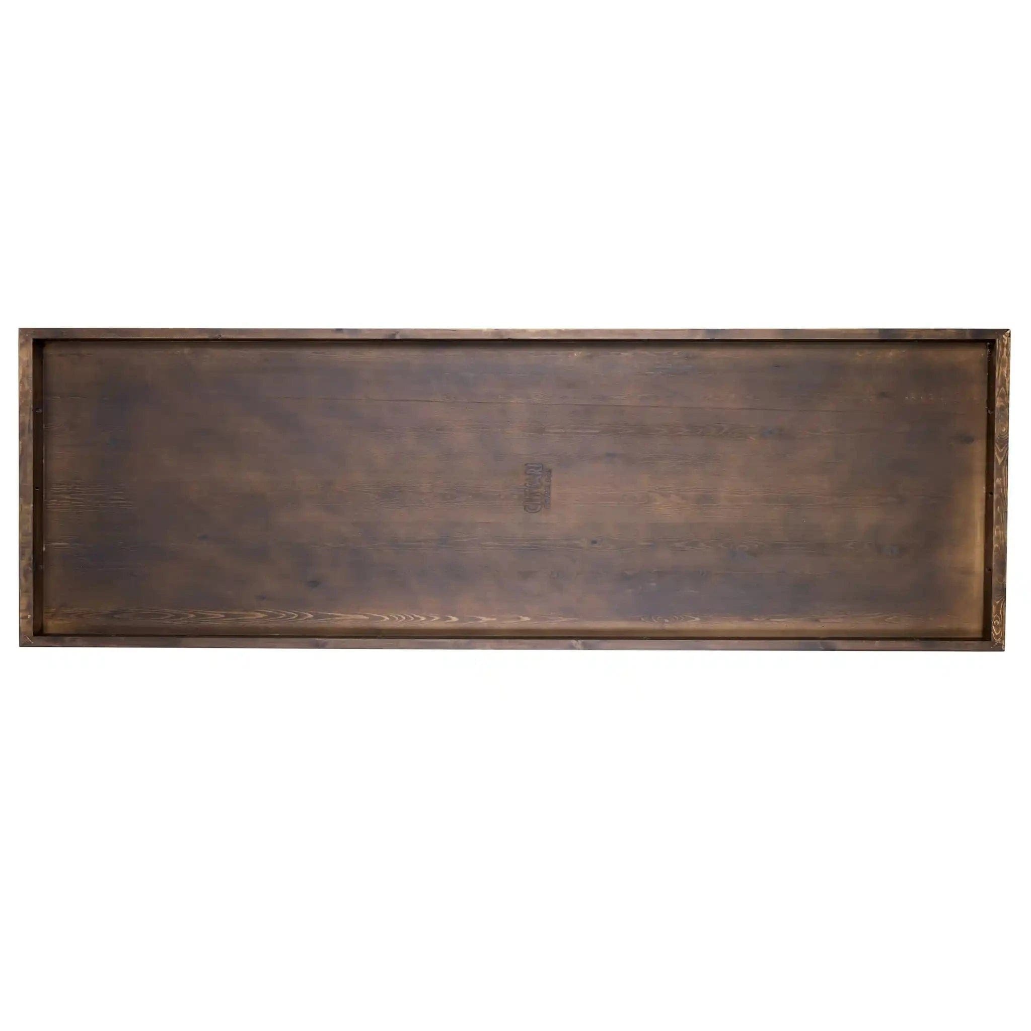 Chivari 96" x 30" Fruitwood Farm Table Conversion Kit for Banquet Tables TFARMCKT9630-FTW-AX-T