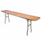 Chivari 96" x 18" (8 Foot) Rectangle Heavy Duty Plywood Folding Table with Steel Skeleton™ TPLYRT9618M-ST-AX