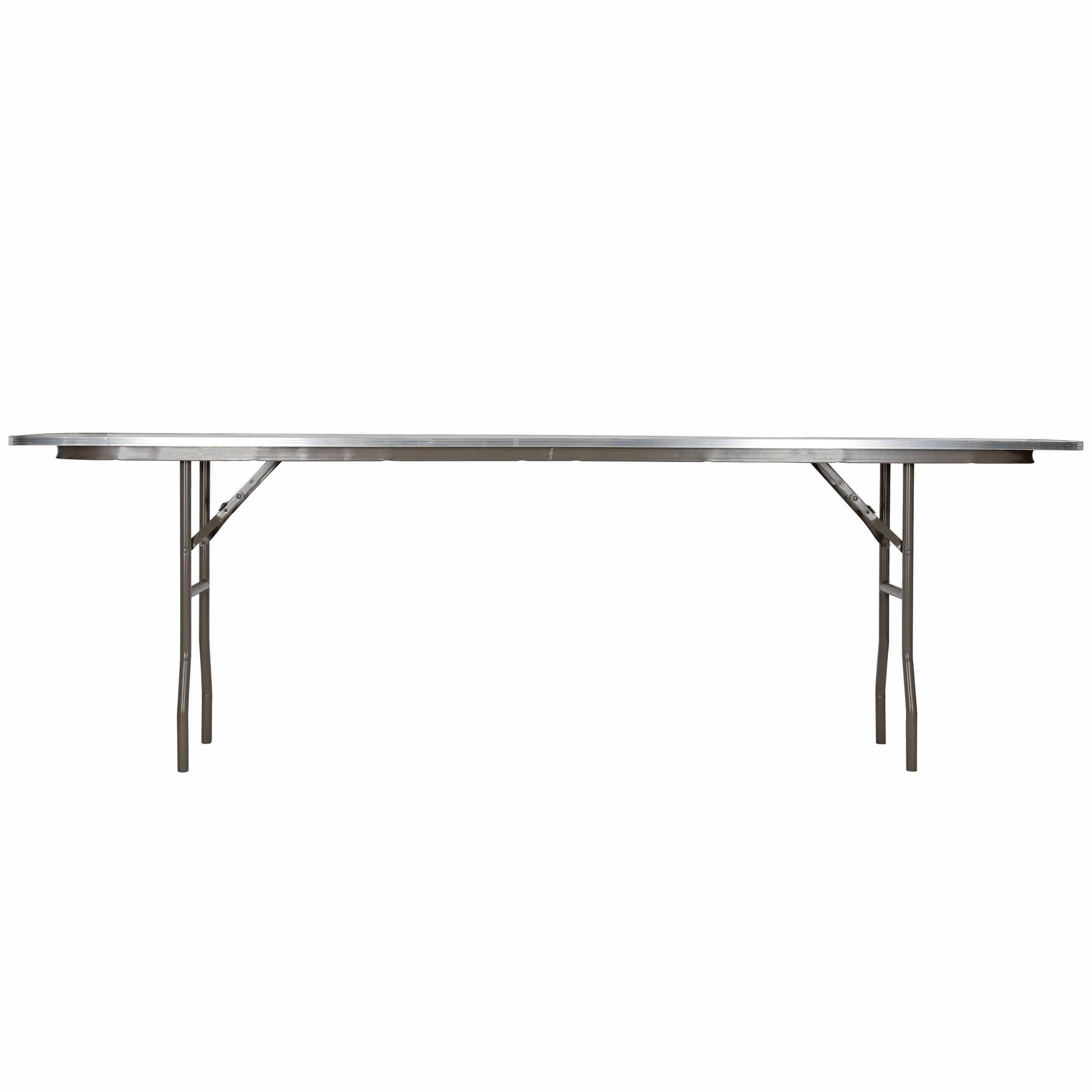 Chivari 96" x 18" (8 Foot) Rectangle Heavy Duty Plywood Folding Table with Steel Skeleton™ TPLYRT9618M-ST-AX