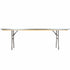 Chivari 96" x 18" (8 Foot) Gray Rectangle Heavy Duty Plywood Folding Table TPLYRT9618MG-AX-T