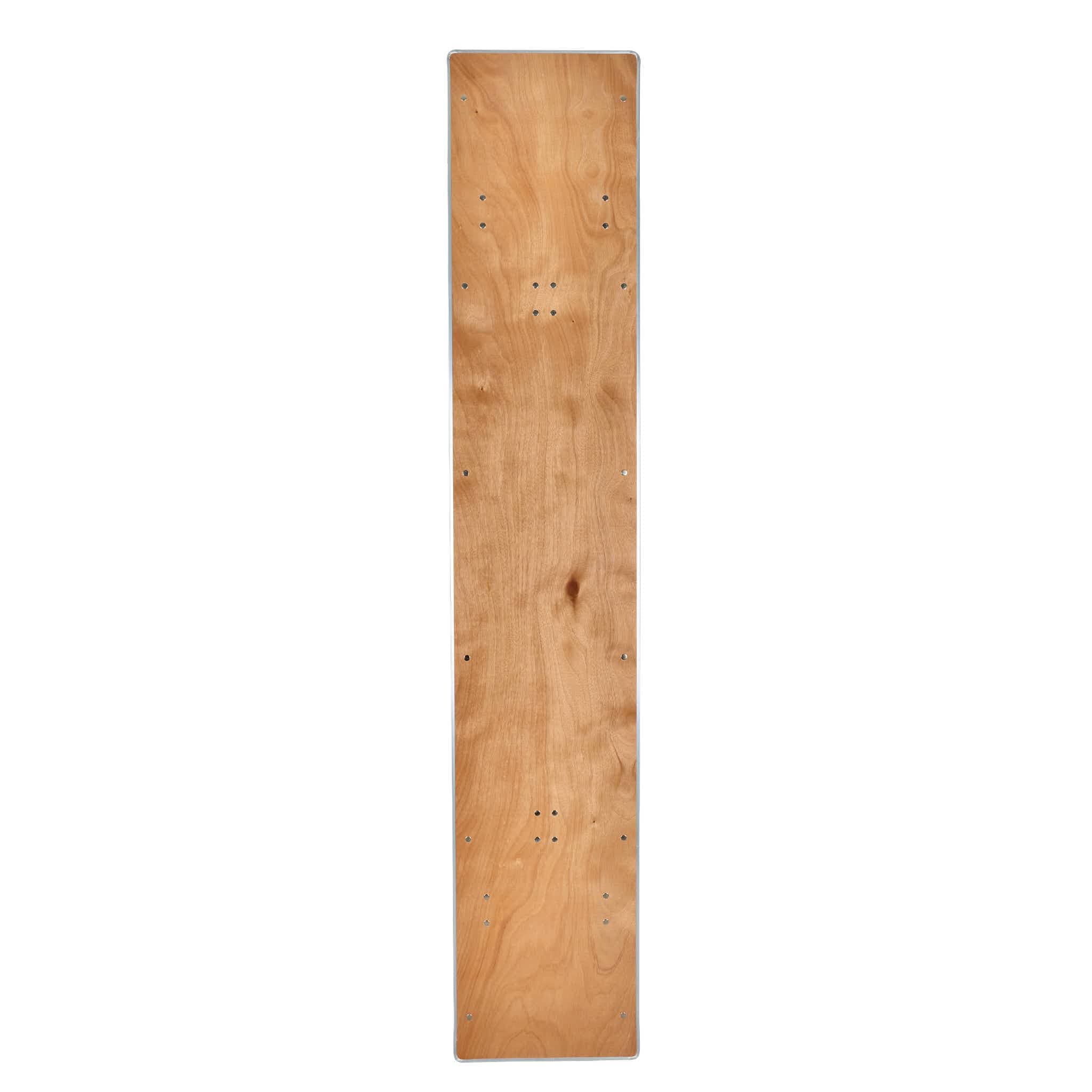 Chivari 96" x 18" (8 Foot) Gray Rectangle Heavy Duty Plywood Folding Table TPLYRT9618MG-AX-T