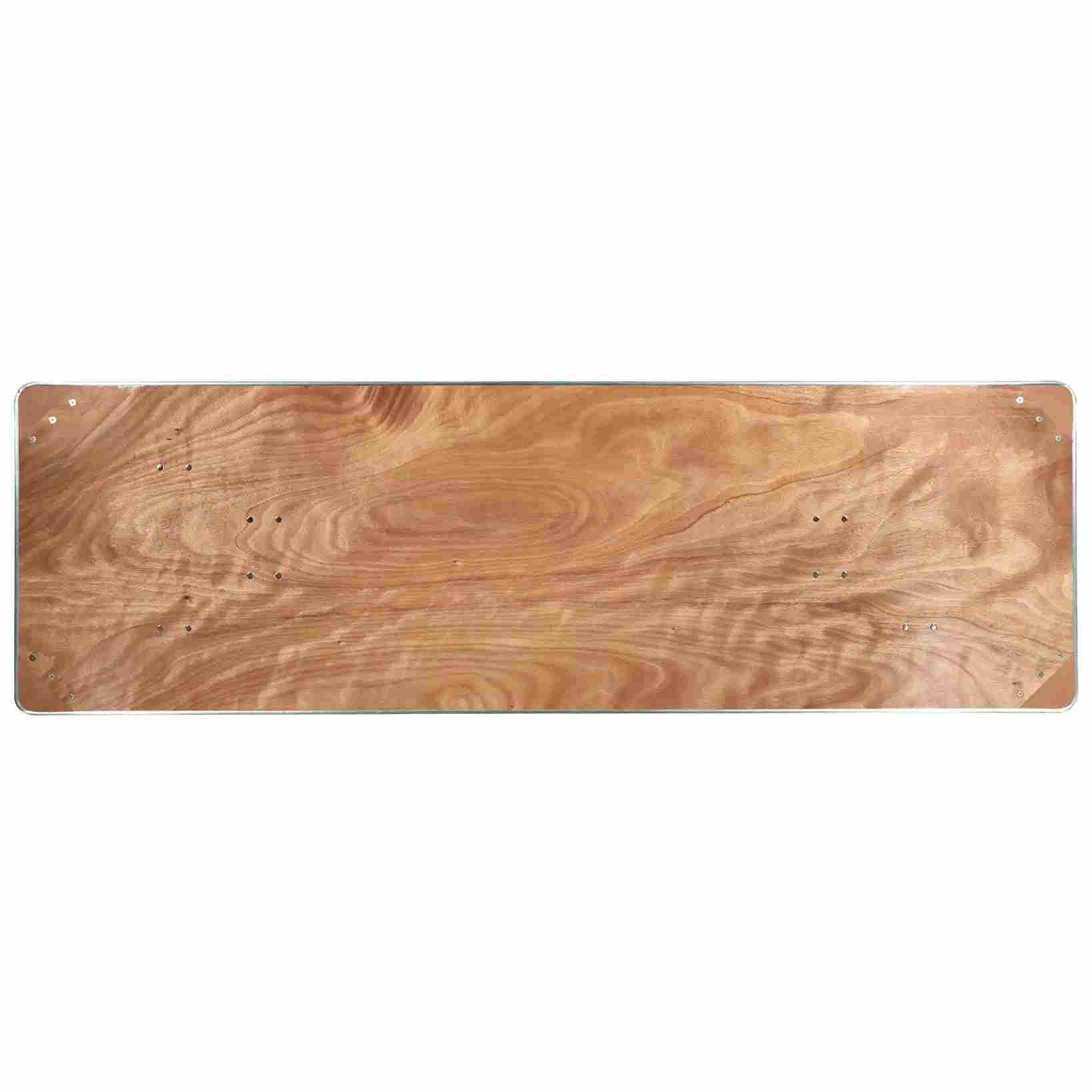 Chivari 96" x 30" (8 Foot) Rectangle Plywood Folding Table with Steel Skeleton™ TPLYRT9630M-ST-AX