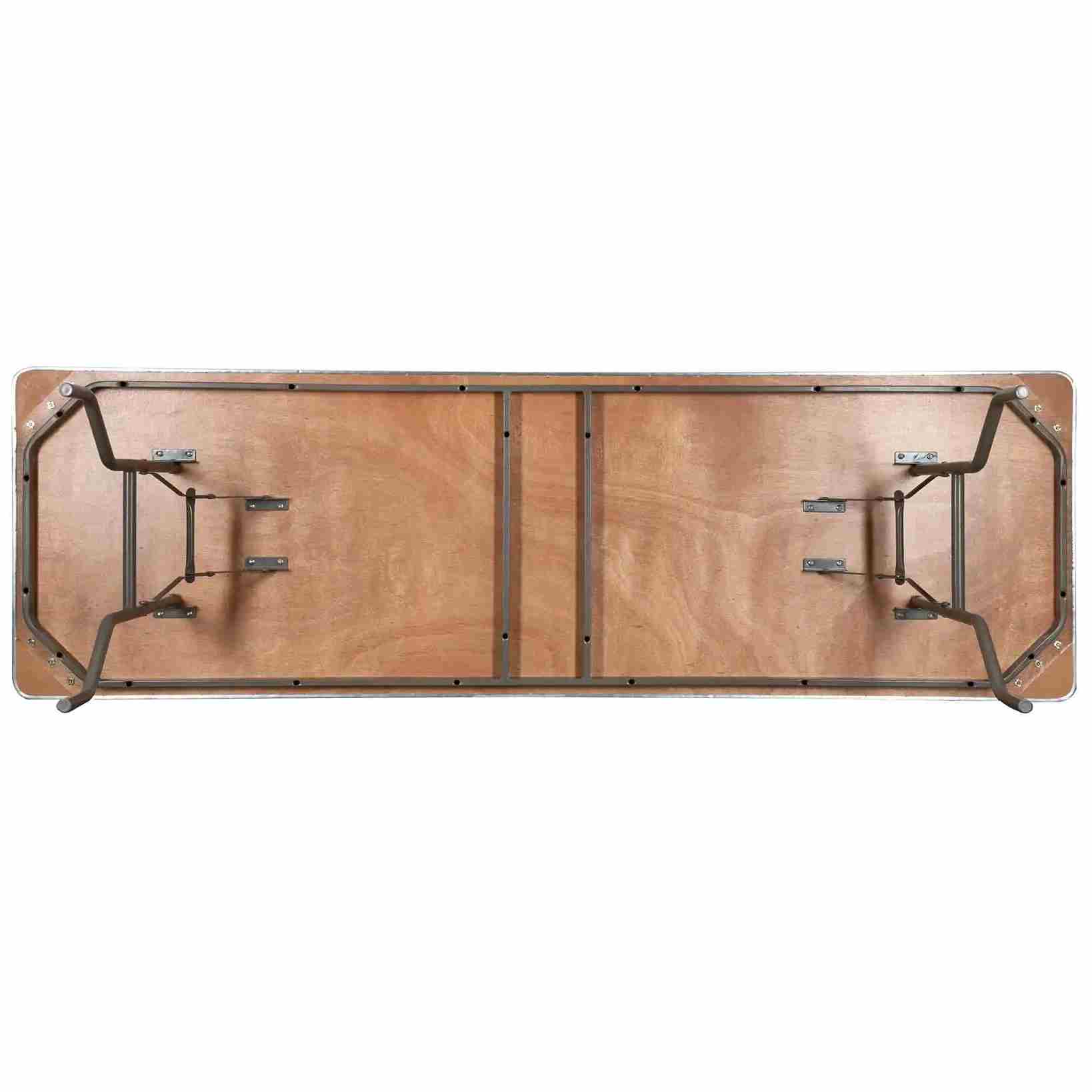Chivari 96" x 30" (8 Foot) Rectangle Plywood Folding Table with Steel Skeleton™ TPLYRT9630M-ST-AX