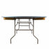 Chivari 96" x 40" (8 Foot) Gray Rectangle Heavy Duty Plywood Folding Table TPLYRT9640MG-AX-T