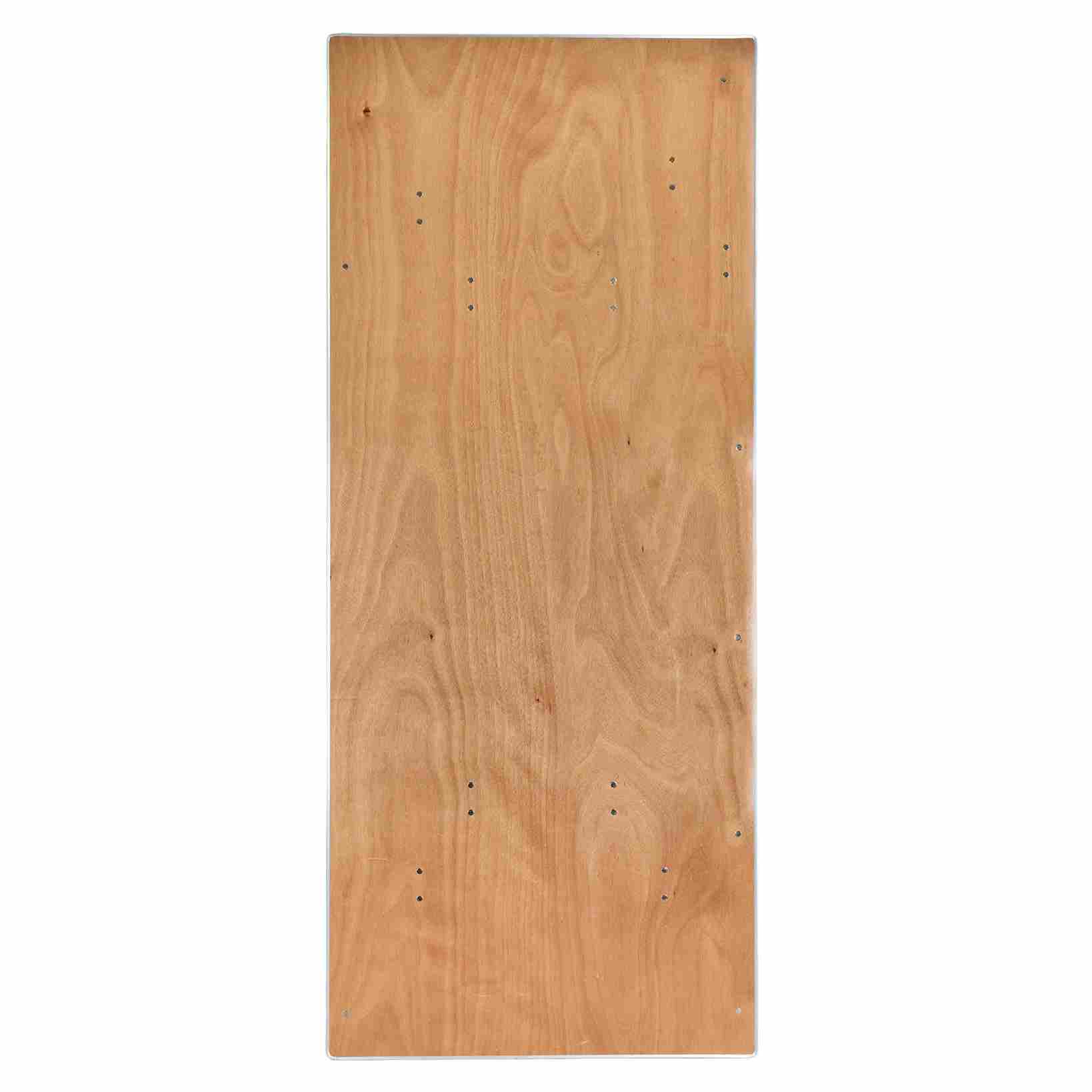 Chivari 96" x 40" (8 Foot) Gray Rectangle Heavy Duty Plywood Folding Table TPLYRT9640MG-AX-T