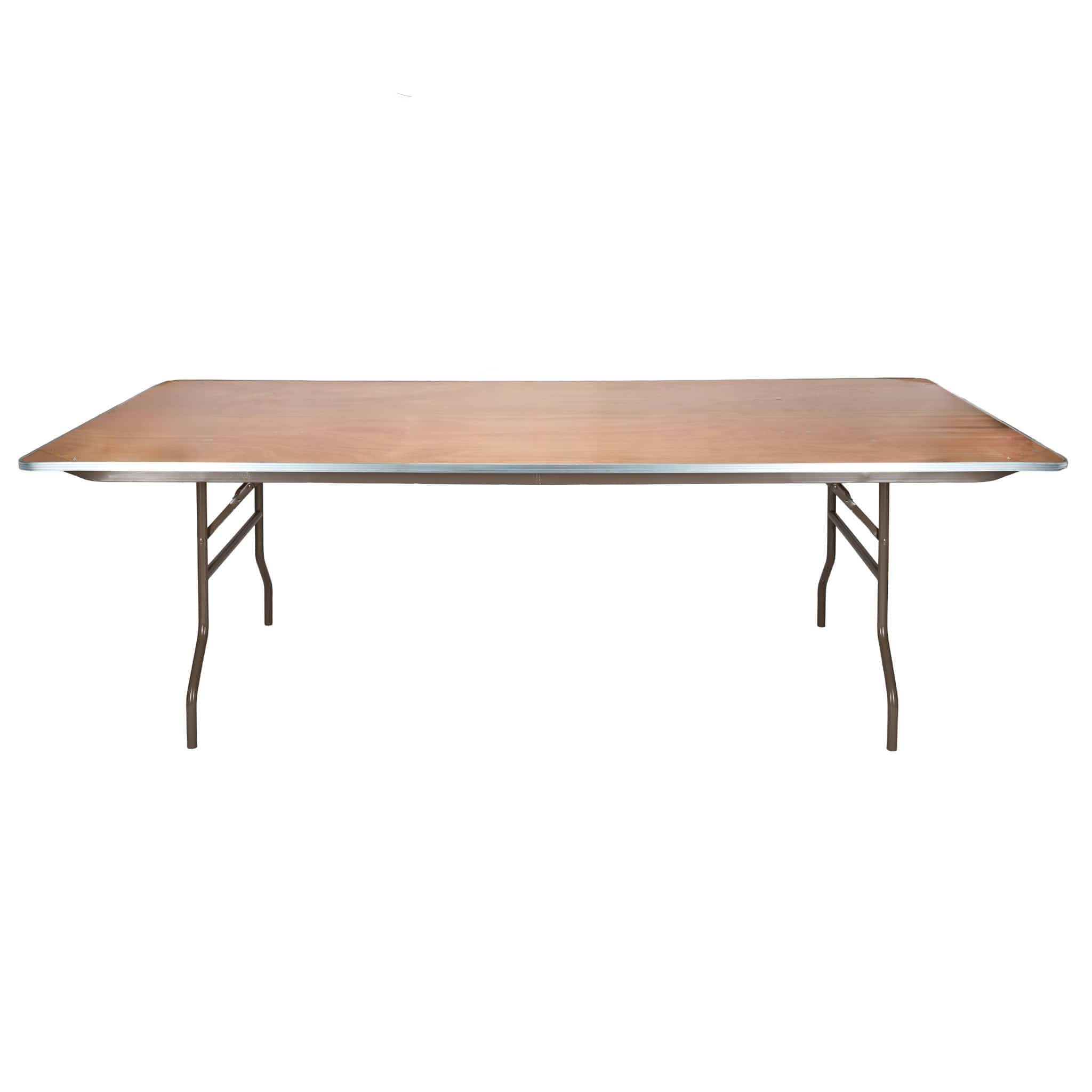 Chivari 96" x 48" (8 Foot) Rectangle Plywood Folding Table with Steel Skeleton™ TPLYRT9648M-ST-AX