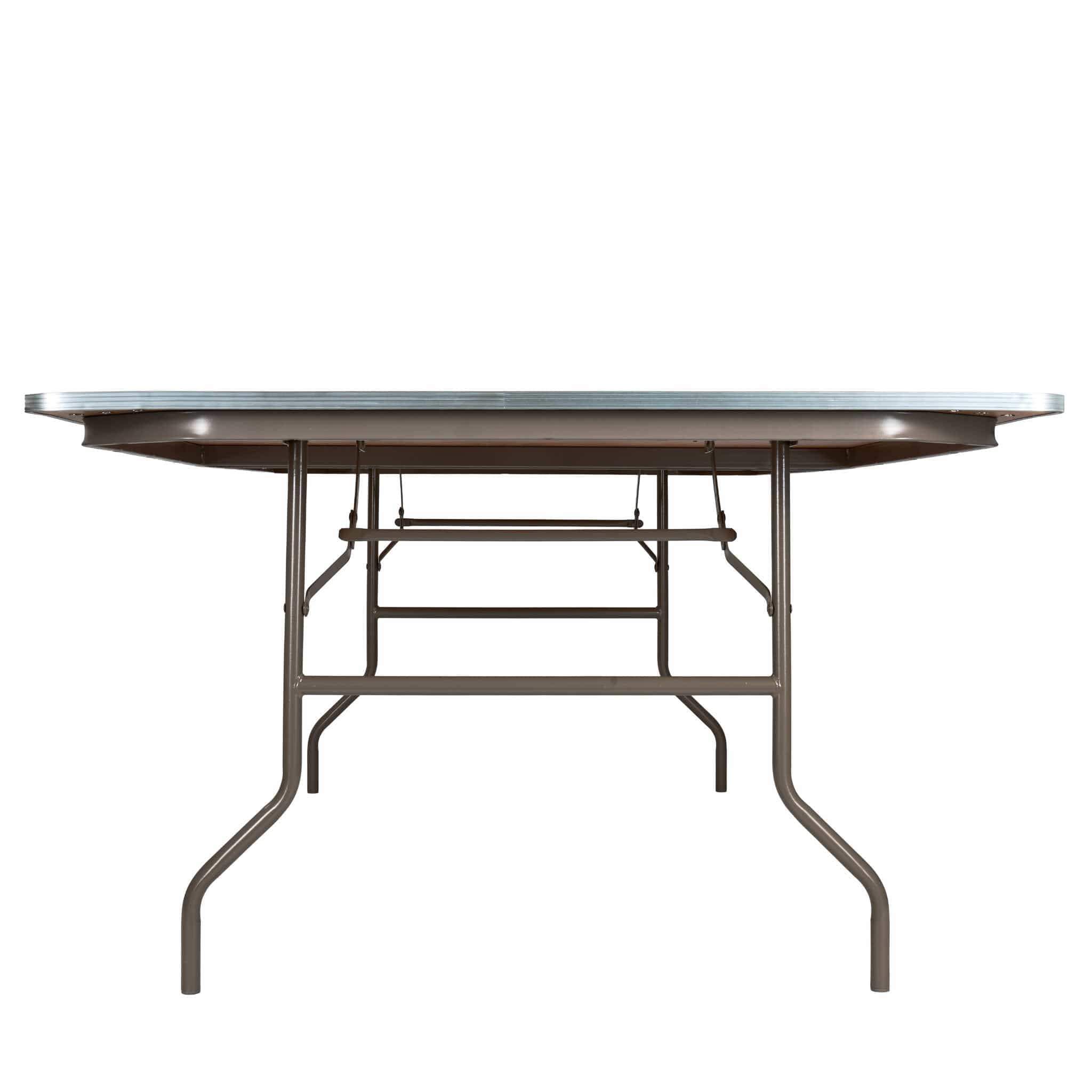 Chivari 96" x 48" (8 Foot) Rectangle Plywood Folding Table with Steel Skeleton™ TPLYRT9648M-ST-AX