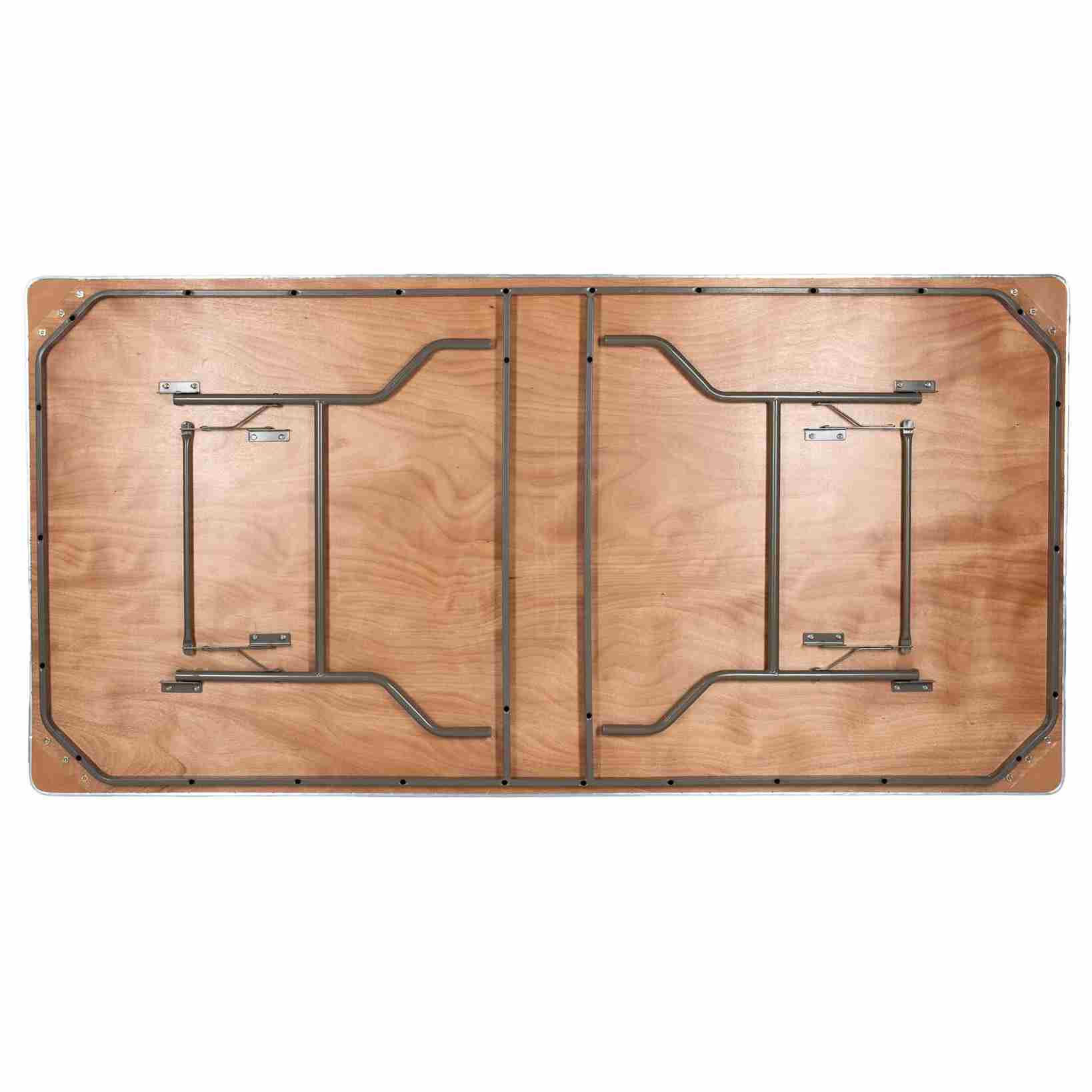 Chivari 96" x 48" (8 Foot) Rectangle Plywood Folding Table with Steel Skeleton™ TPLYRT9648M-ST-AX
