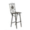 Chivari Vintage Copper Gold Barcelona Bistro Barstool with Square Seat and Back BBBMC-AX-T