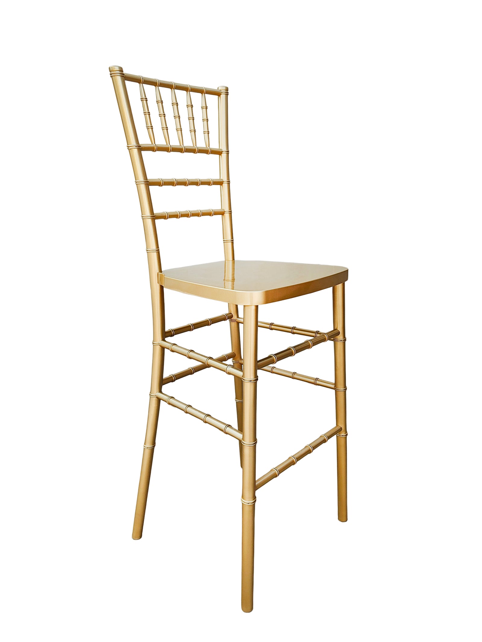 Gold Bullion Resin Steel Skeleton™ Chiavari Barstool