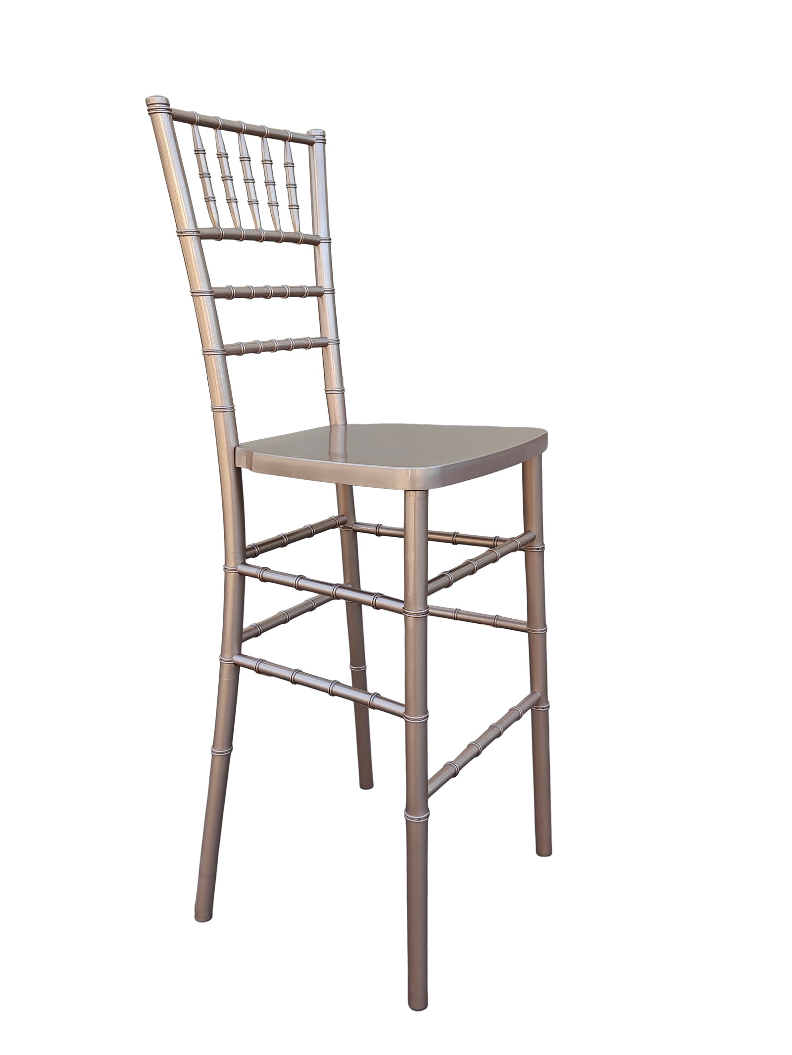 Sparkling Rose Gold Resin Steel Skeleton™ Chiavari Barstool