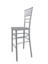 Silver Resin Steel Skeleton™ Chiavari Barstool