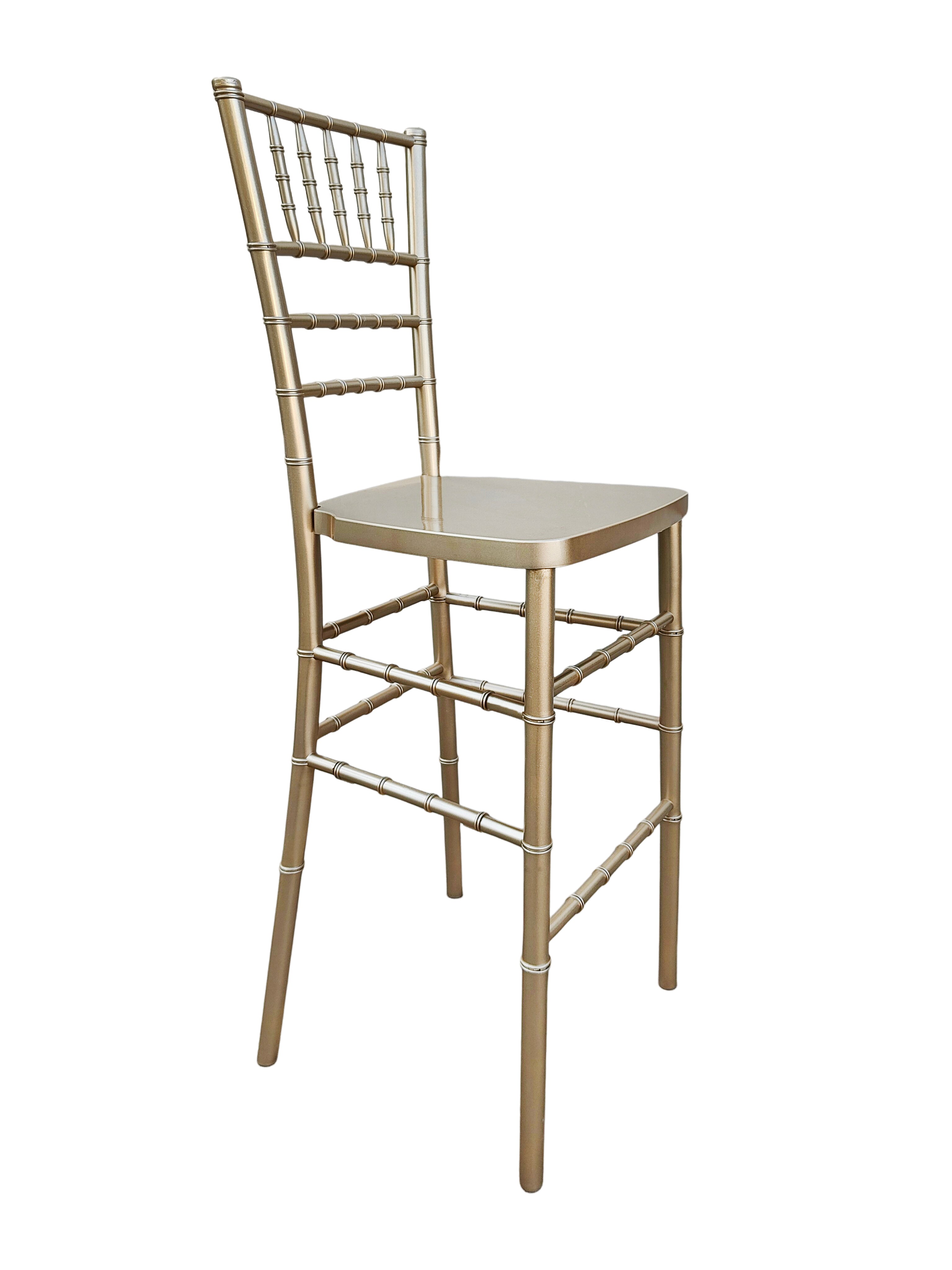 Sparkling Gold Champagne Resin Steel Skeleton™ Chiavari Barstool