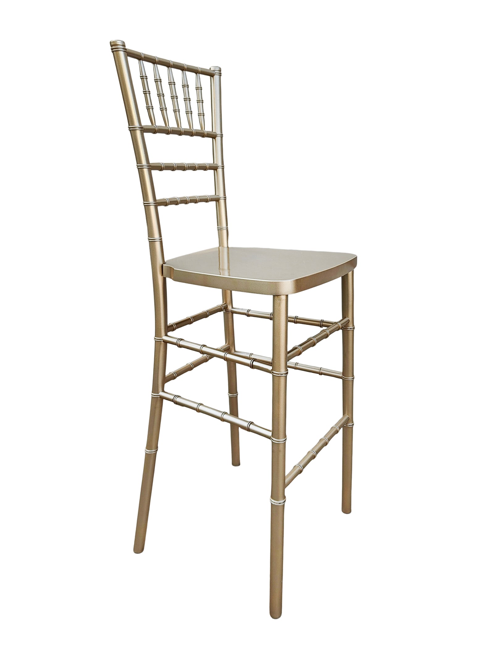 Sparkling Gold Champagne Resin Steel Skeleton™ Chiavari Barstool