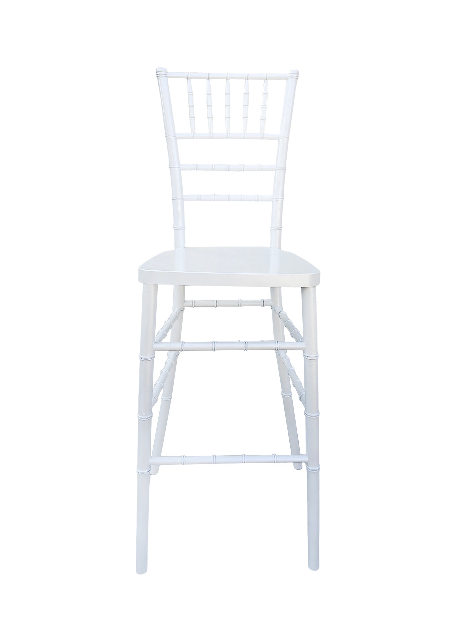 White Resin Steel Skeleton™ Chiavari Barstool