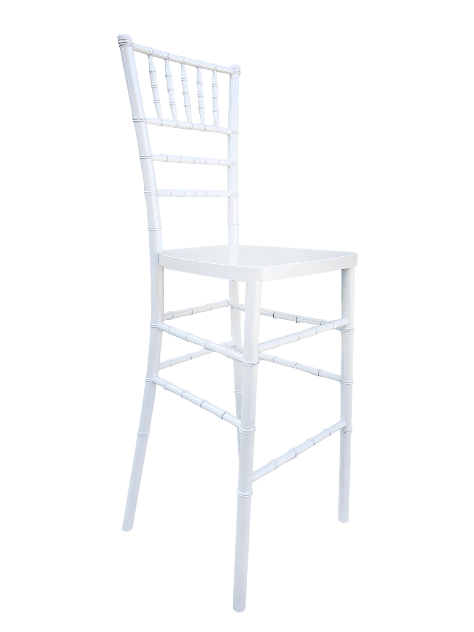 Sparkling Pearl White Resin Steel Skeleton™ Chiavari Barstool