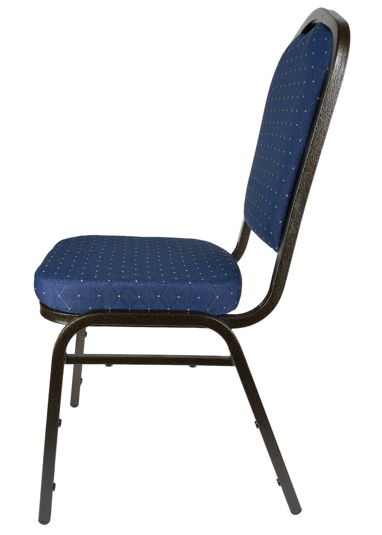 Blue Dotted Banquet Chair Left 2