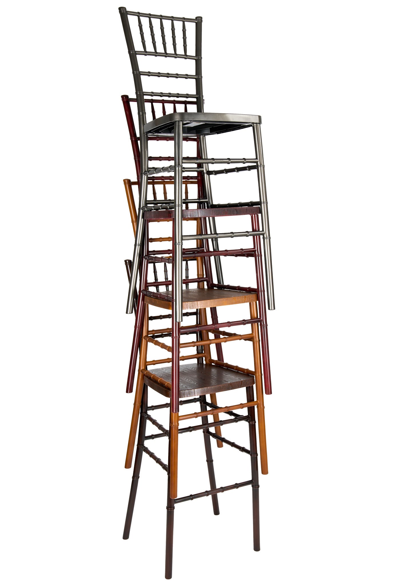 Gold Bullion Resin Steel Skeleton™ Chiavari Barstool