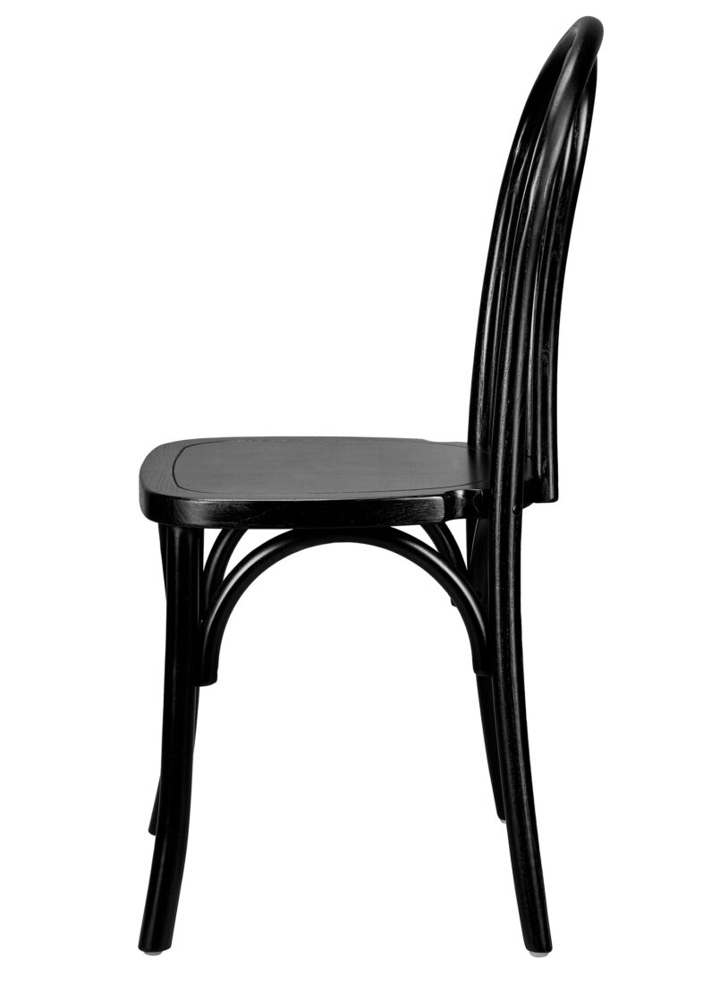 Bentwood Wood Black Restaurant Chair with Standard Square Seat by Chivari CBWB-ZG-T