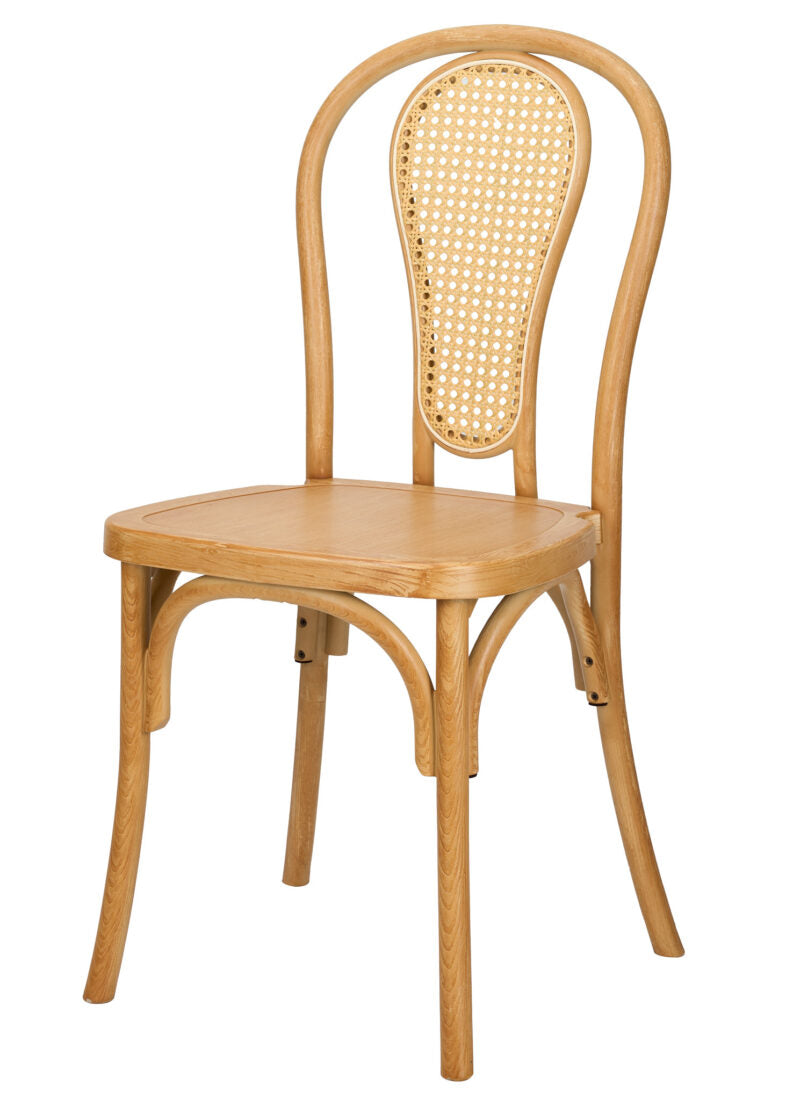 Natural Resin Bentwood Chair, Rattan Back CBRN-RN-ZG-T