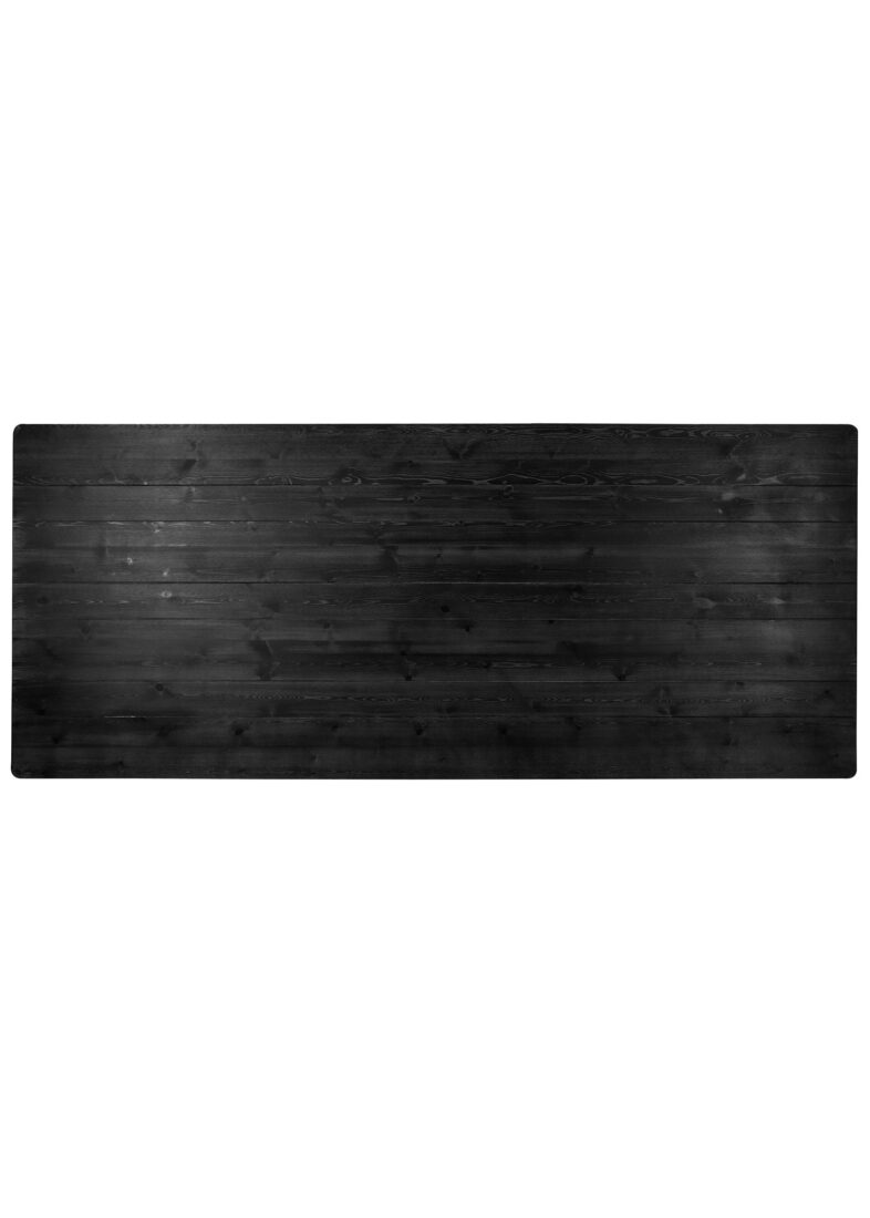 Black 8 Foot (96″ x 40″) X Leg Rectangle Wood Farmhouse Table