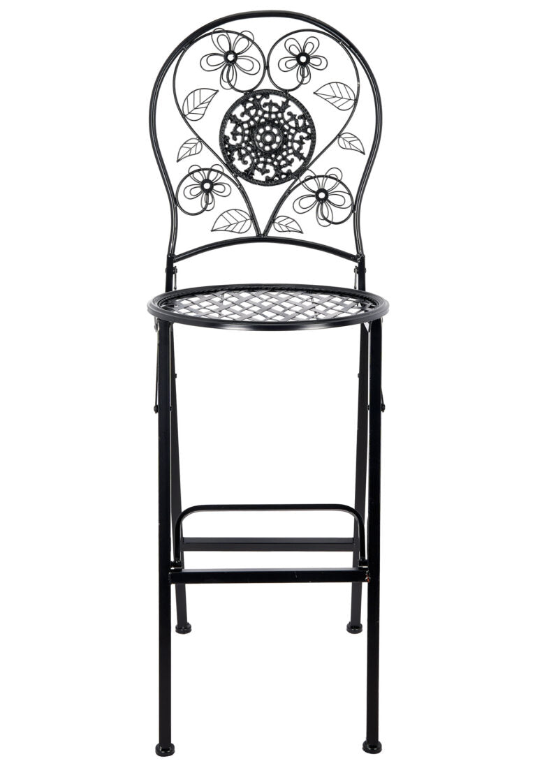 Black Barcelona Bistro Barstool with Round Seat and Back by Chivari (Per Chair Price Shown – Sold only in Quantities of 2)