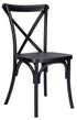 Black Resin Steel Skeleton Cross Back Chair CXRB-STEEL-CX-T