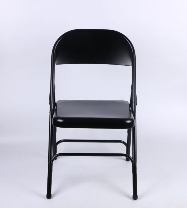 Black Metal Folding Chair 1