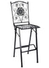 Barcelona Bistro Barstool Black with Square Seat and Back by Chivari (Per Chair Price Shown - Sold only in Quantities of 2)