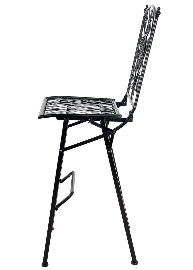 Barcelona Bistro Barstool Black with Square Seat and Back by Chivari (Per Chair Price Shown - Sold only in Quantities of 2)