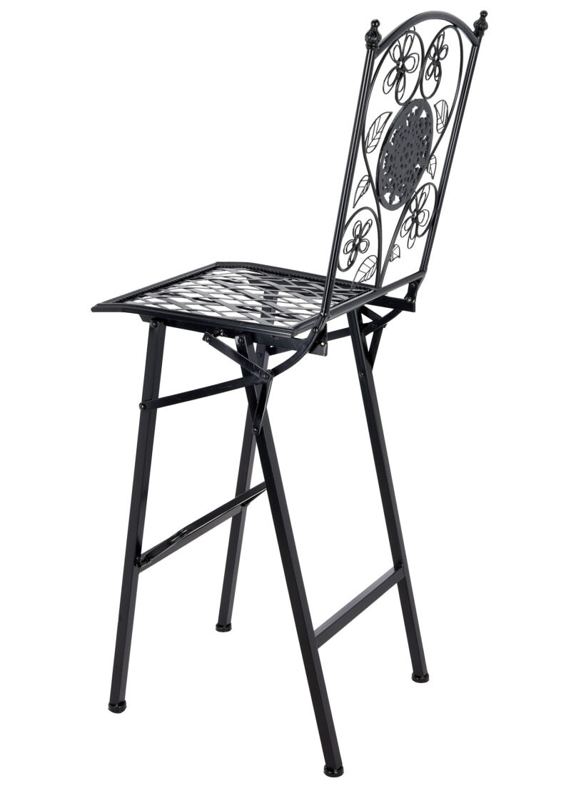 Barcelona Bistro Barstool Black with Square Seat and Back by Chivari (Per Chair Price Shown - Sold only in Quantities of 2)