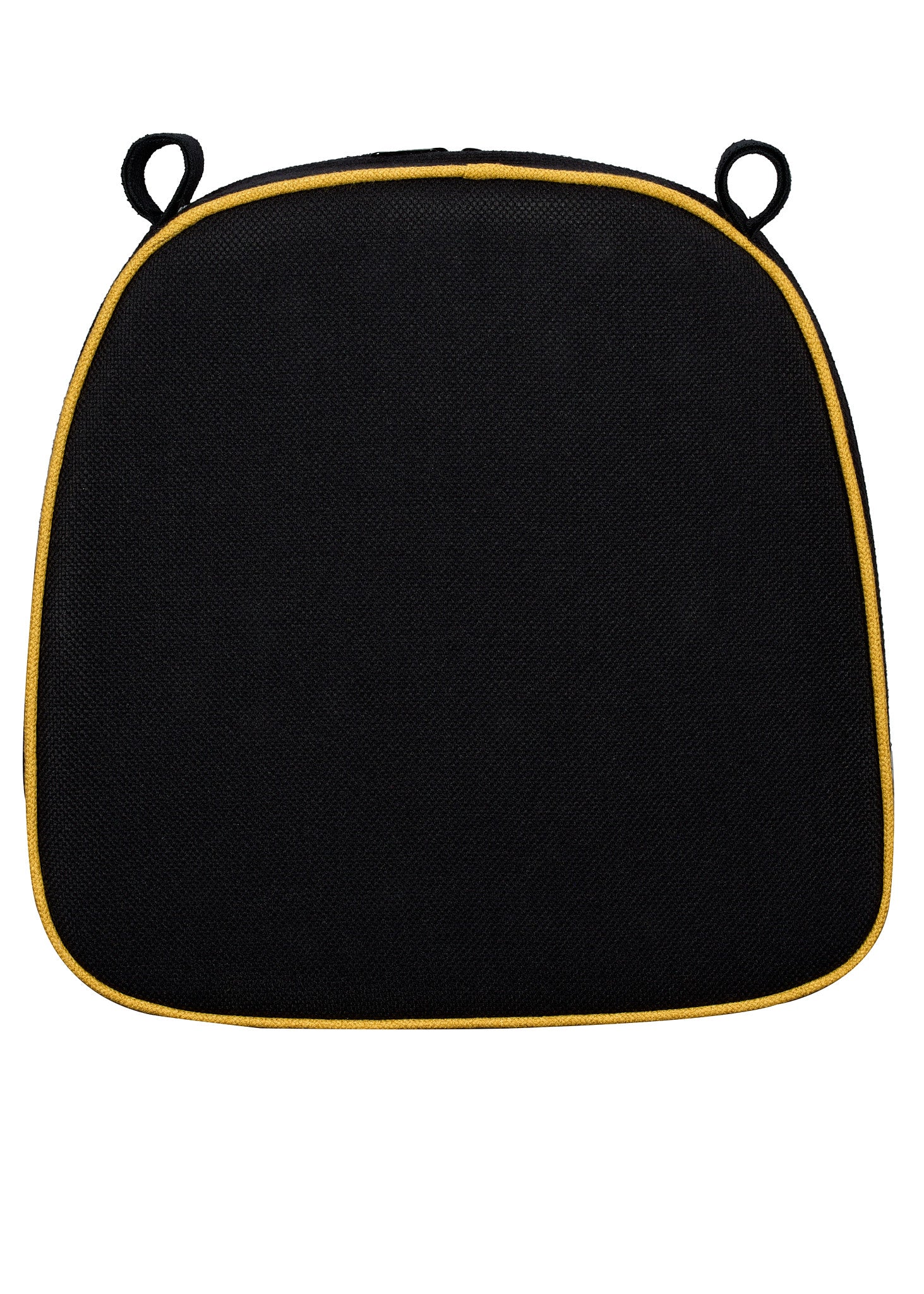 Black with Gold Piping 2.5" Thick Chair Cushion - World's Best Cushions