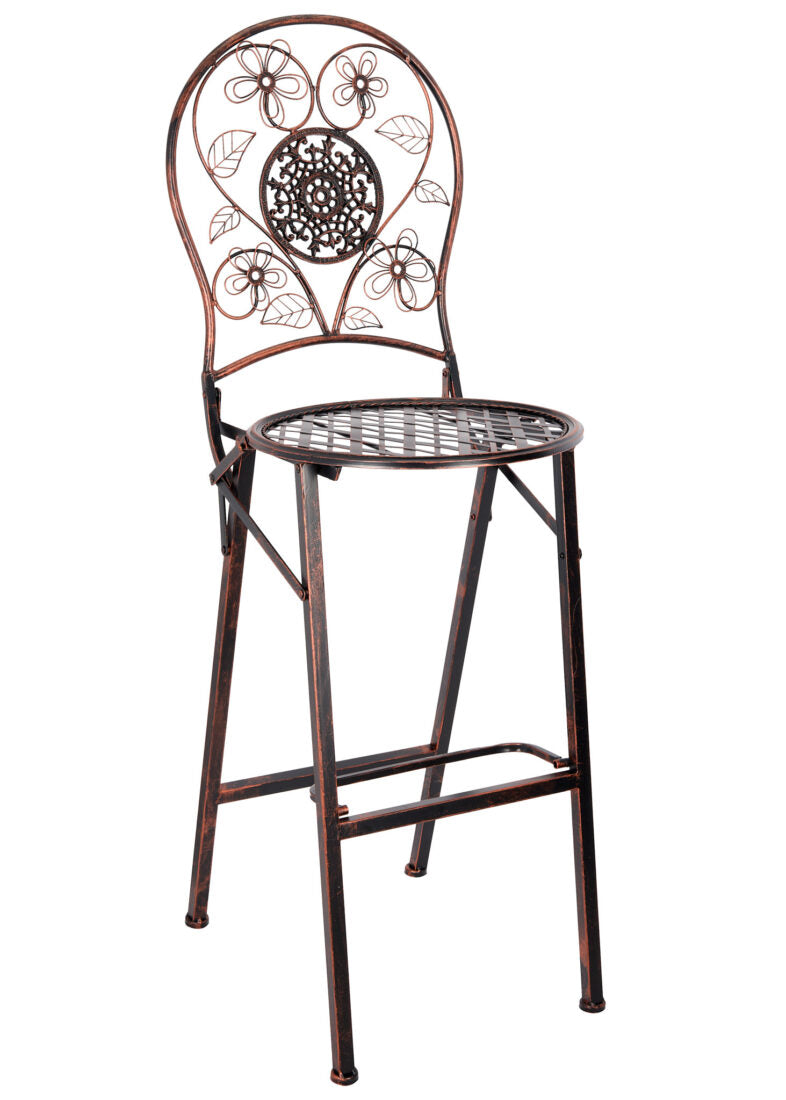 Bronze Barcelona Bistro Barstool with Round Seat and Back (Per Chair Price Shown – Sold only in Quantities of 2)