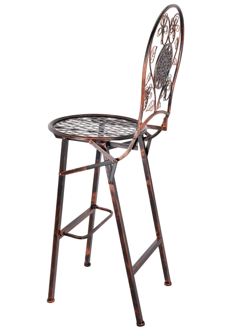 Bronze Barcelona Bistro Barstool with Round Seat and Back (Per Chair Price Shown – Sold only in Quantities of 2)