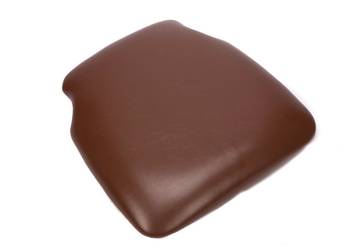 Brown Vinyl Wood Base Chiavari Chair Cushion