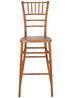 Chestnut with Brushed Wood Look Resin Steel Skeleton™ Chiavari Barstool